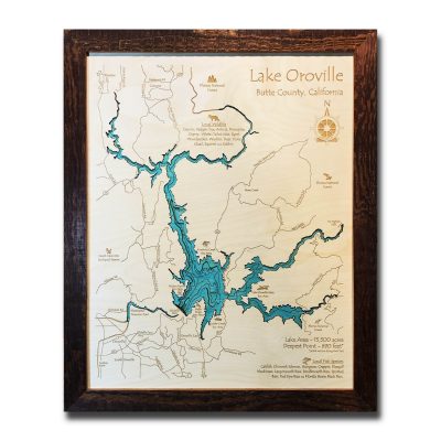 Lake Oroville Wood Map