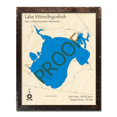 Lake Winnibigoshish Wood Map