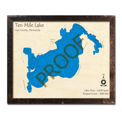 Ten Mile Lake Wood Map