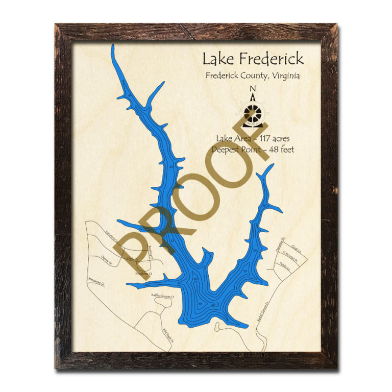 Moomaw Lake 3d Wood Map Virginia Custom Map Art