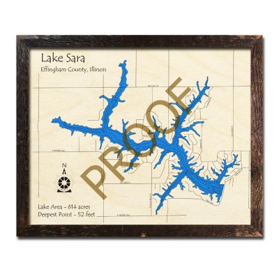 Lake Sara Wood Map 3d