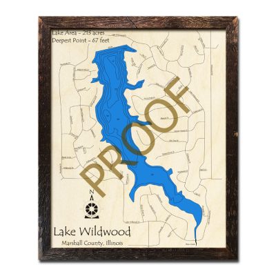 Lake Wildwood Wood Map 3d