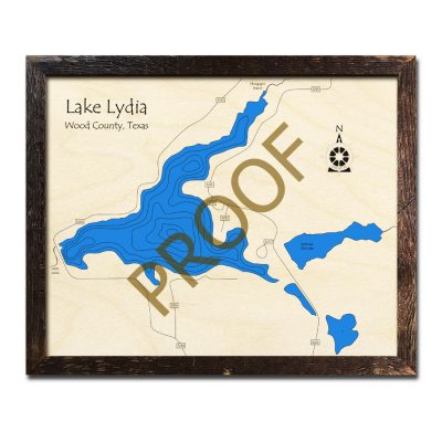 Lake Lydia TX Wood Map