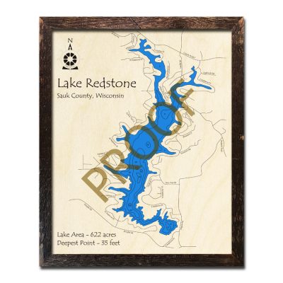 Lake Redstone 3d wood map