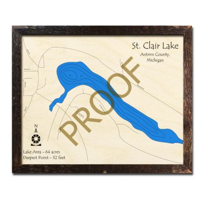 St Clair Lake wood map