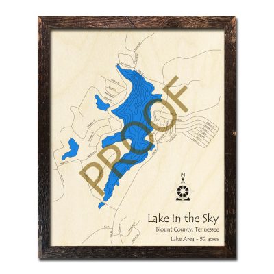 Lake in the Sky 3D Wood Map