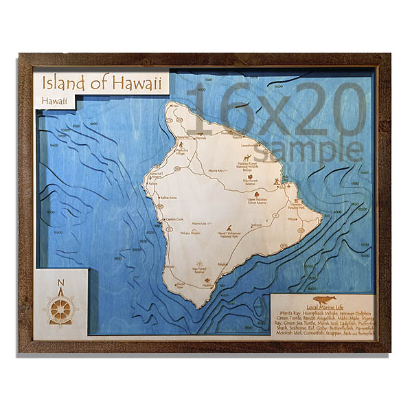 16" x 20" 3-D Wood Chart