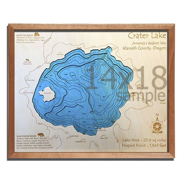 14" x 18" 3-D Wood Chart