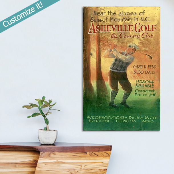 Personalized Golfing Wooden Sign | Rustic Cabin Decor | Vintage Golf ...