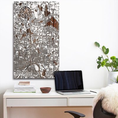 St. Paul, Minnesota Street Map, Wall Art, Home Decor