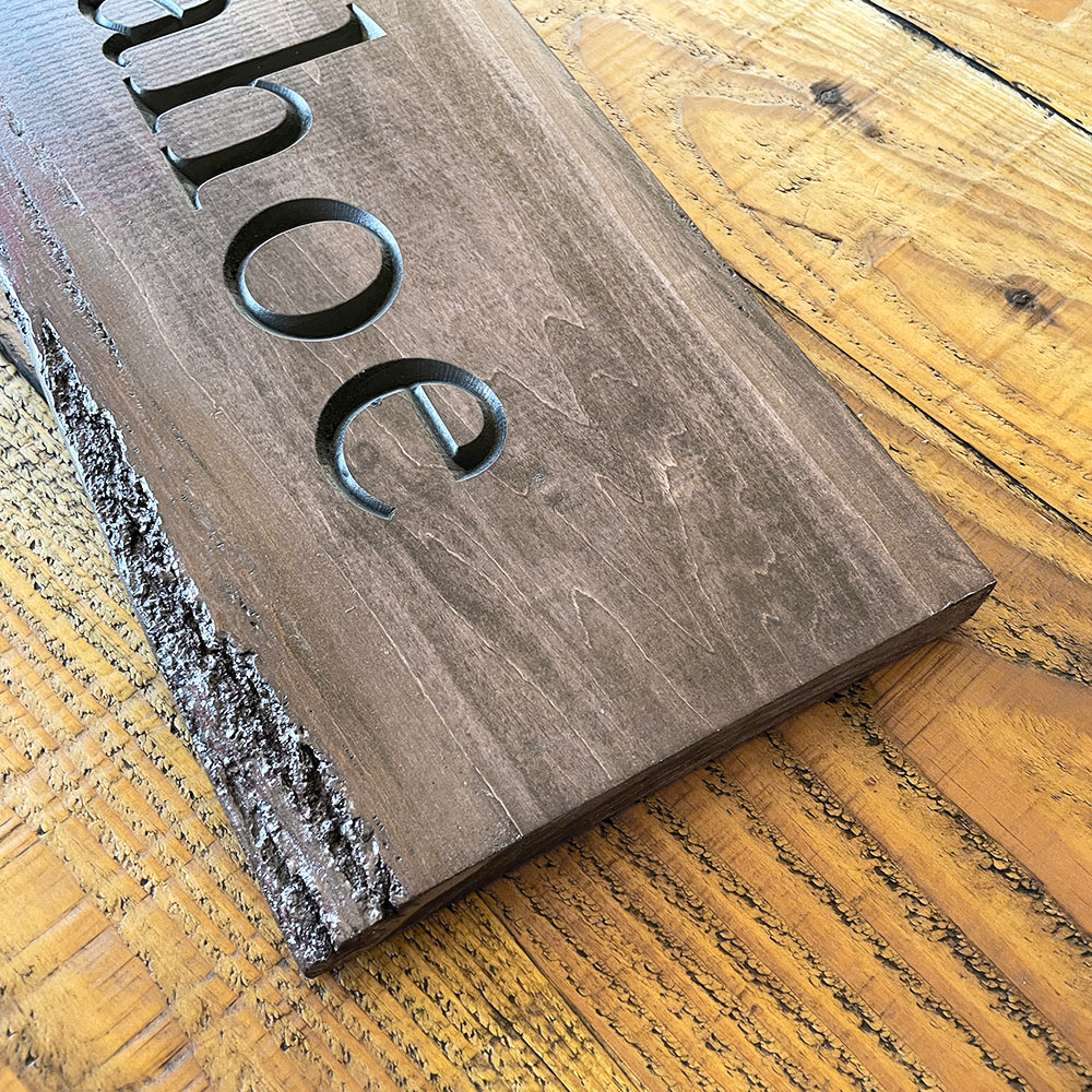 Custom Lake Tahoe Wood Carved Welcome Sign | Tahoe Paddles 7