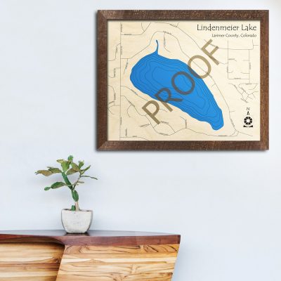 Lindenmeier Lake CO 3d Wood Map