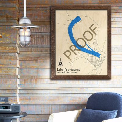 Lake Providence 3D Wood Map