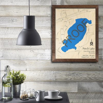 Perch Lake MN 3D Wood Map