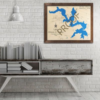 Lake Amon G Carter Wood Map