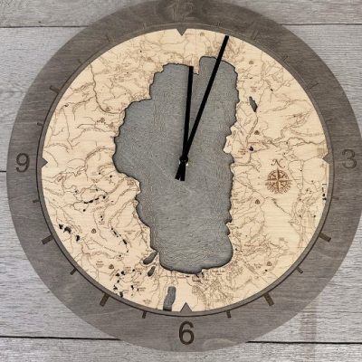 Lake Tahoe Single-Depth Clock, 16.5"